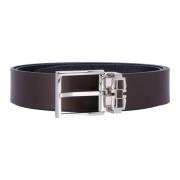 Verstelbare Omkeerbare Leren Riem Salvatore Ferragamo , Brown , Heren