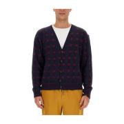 Luxe V-hals Cardigan voor Mannen Etro , Blue , Heren