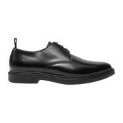 Zwarte Leren Veterschoenen Hugo Boss , Black , Heren