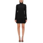 Slim Fit Korte Jurk Moschino , Black , Dames