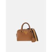 Kameel Vitello Phenix Handtas Prada , Brown , Dames