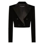 Zijden blazer voor vrouwen in zwart Dolce & Gabbana , Black , Dames