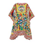 Oversized jurk met print Dolce & Gabbana , Multicolor , Dames