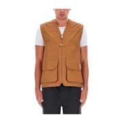 Logo V-Neck Vest voor Mannen Carhartt Wip , Brown , Heren