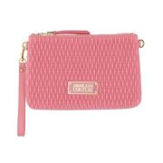 Logo Clutch Tas voor Moderne Vrouw Versace Jeans Couture , Pink , Dame...