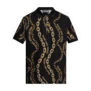 Zwarte Polo Shirt voor Mannen Versace Jeans Couture , Black , Heren