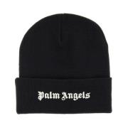 Wollen Beanie Hoed voor Vrouwen Palm Angels , Black , Dames