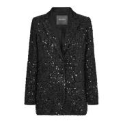 Pailletblazer met klassieke silhouet MOS Mosh , Black , Dames