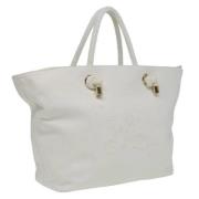 Pre-owned Canvas shoulder-bags Burberry Vintage , White , Dames