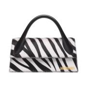 Zebra Print Leren Schoudertas Jacquemus , Black , Dames