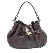 Pre-owned Leather handbags Burberry Vintage , Brown , Dames