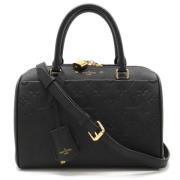 Pre-owned Canvas handbags Louis Vuitton Vintage , Black , Dames