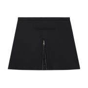 Zwarte Twill Rits Rok Courrèges , Black , Dames