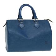 Pre-owned Leather handbags Louis Vuitton Vintage , Blue , Dames