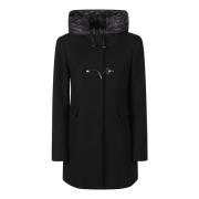 Front Toggle Coat voor dubbele stijl Fay , Black , Dames