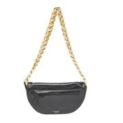 Pre-owned Leather shoulder-bags Burberry Vintage , Black , Dames