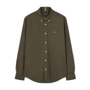 Groene Button-Down Shirt voor Mannen Boss , Green , Heren