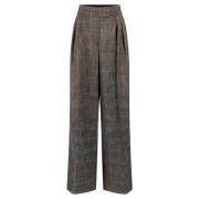 Tweed Wijde Pijp Damesbroek Aaiko , Gray , Dames