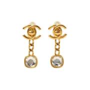 Pre-owned Yellow Gold earrings Chanel Vintage , Yellow , Dames