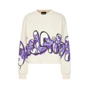 Latte Sweatshirt voor Vrouwen Disclaimer , Beige , Dames