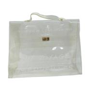 Pre-owned Canvas handbags Hermès Vintage , White , Dames