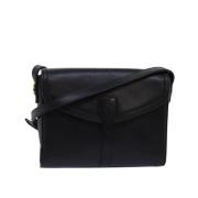 Pre-owned Leather shoulder-bags Burberry Vintage , Black , Dames