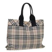 Pre-owned Nylon handbags Burberry Vintage , Beige , Dames