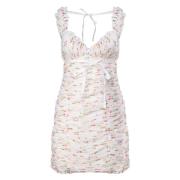 Gele Mini Jurk met Krullen For Love & Lemons , White , Dames