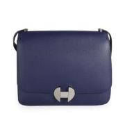 Pre-owned Leather crossbody-bags Hermès Vintage , Blue , Dames