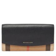 Pre-owned Leather wallets Burberry Vintage , Black , Dames