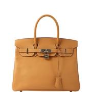 Pre-owned Canvas handbags Hermès Vintage , Brown , Dames