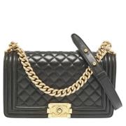 Pre-owned Leather chanel-bags Chanel Vintage , Black , Dames