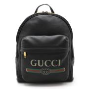 Pre-owned Leather backpacks Gucci Vintage , Black , Dames