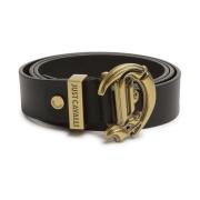 Zwart Leren Damesriem Just Cavalli , Black , Dames