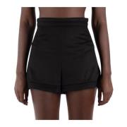 Elegante Zwarte Kamelen Shorts Max Mara , Black , Dames