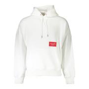 Witte Katoenen Hoodie Sweater Calvin Klein , White , Heren