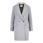 Catop Wollen Jas Hugo Boss , Gray , Dames