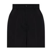 Wollen shorts met satijnen zijstrepen Dolce & Gabbana , Black , Dames