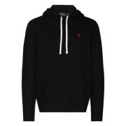 Zwarte hoodie met geborduurd logo Ralph Lauren , Black , Heren