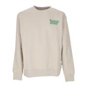 Zand Crewneck Sweatshirt met Iconisch Logo HUF , Beige , Heren