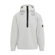 Off White Melange Knitwear Hoodie C.p. Company , White , Heren