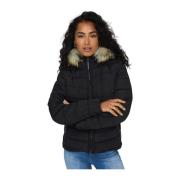 Gewatteerde Hoodie voor Actieve Levensstijl Only , Black , Dames