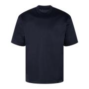 Katoenen Jersey Basic T-Shirt Fw24 Low Brand , Blue , Heren