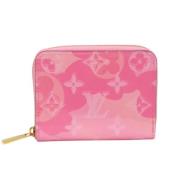 Pre-owned Leather wallets Louis Vuitton Vintage , Pink , Dames