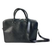 Pre-owned Leather handbags Burberry Vintage , Black , Dames