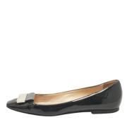 Pre-owned Leather flats Jimmy Choo Pre-owned , Black , Dames