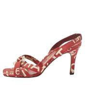 Pre-owned Canvas sandals Chanel Vintage , Red , Dames