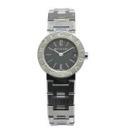 Pre-owned Stainless Steel watches Bvlgari Vintage , Black , Dames