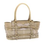 Pre-owned Leather burberry-bags Burberry Vintage , Beige , Dames