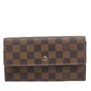 Pre-owned Coated canvas wallets Louis Vuitton Vintage , Brown , Dames